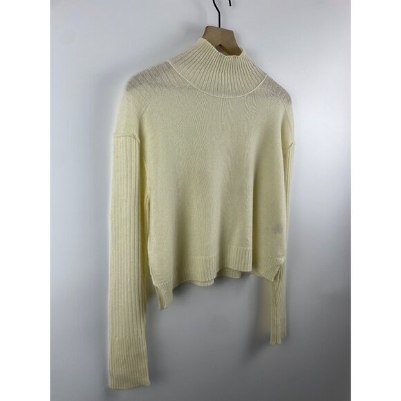 Free People Women's Medium Aubrey 100% Cashmere Boxy Ribbed Turtleneck Sweater - Picture 4 of 10